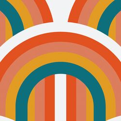 Large Retro Arches in Rainbow