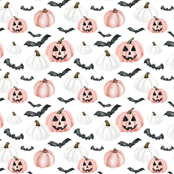 Small Jack-O-Lanterns in Pink and White