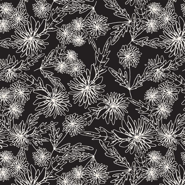 Chrysanthemum Sketch in Coal