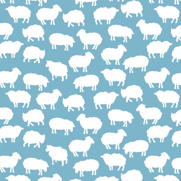 Sheep Silhouette in Surf