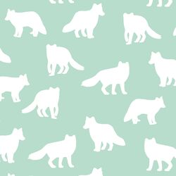 Fox Silhouette in Mint