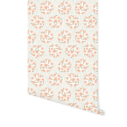 Floral Dot Silhouette in Sprig of Thyme