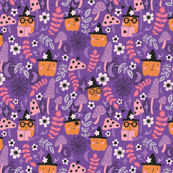 Cottagecore Pumpkins in Disco Purple