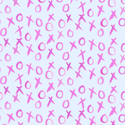 Large Hugs and Kisses in Light Periwinkle