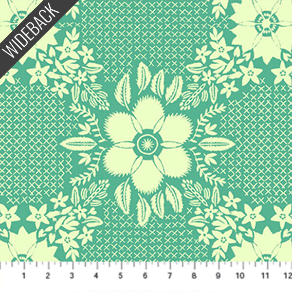 Embroidery Wideback in Seafoam