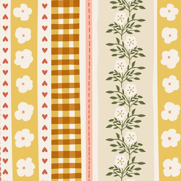 Large Ribbon Stripe in Sugar