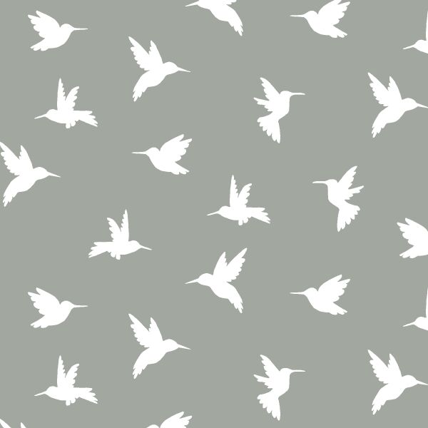 Hummingbird Silhouette in Sage