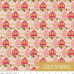 Christmas Houses in Red Sparkle