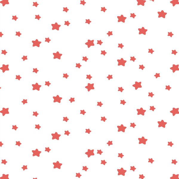 Star Light in Salmon on White