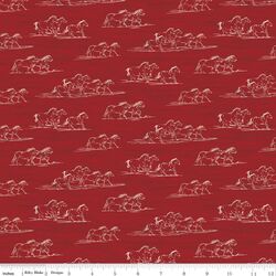 Horse Toile in Red