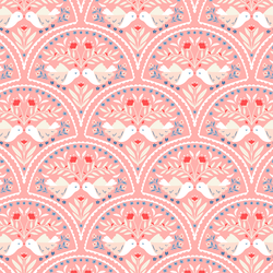 Love Birds in Tulip Pink