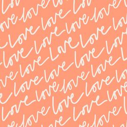 Words of Love in Coral Pink