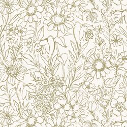 Sketched Garden in Sweet Pea Green