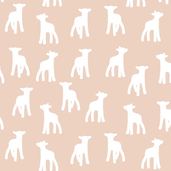 Lamb Silhouette in Shell