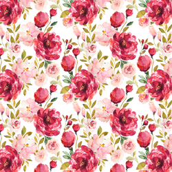 Little Peonies in Cranberry