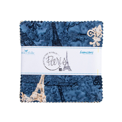 Expressions Batiks 5" Square Pack in Around the World - Paris