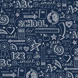 Doodles in Navy