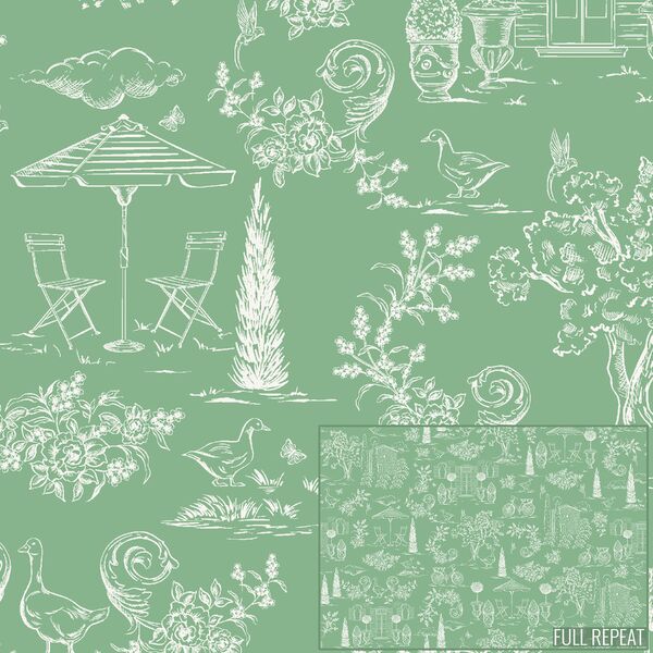 Provence Toile in Meadow Green