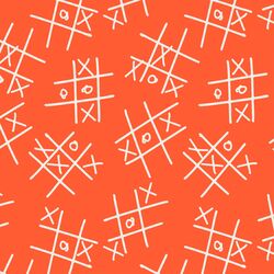 Naughts and Crosses in Rouge Red