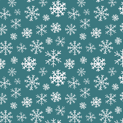 Snowflakes in Ocean Blue