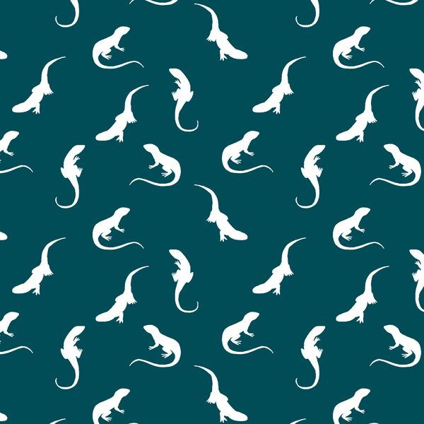 Iguana Silhouette in Juniper