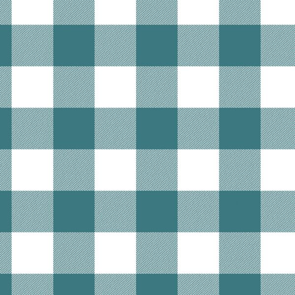 Winter Gingham in Ocean Blue