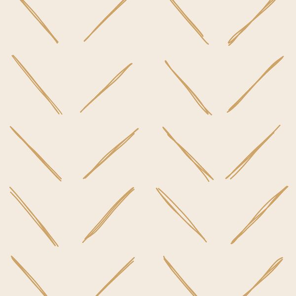 Large Chevron in Golden Mustard Yellow on Egret