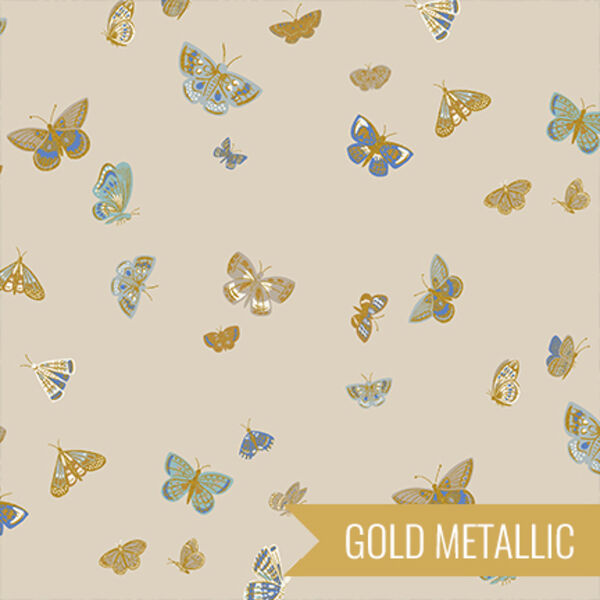 Butterfly House in Linen Metallic