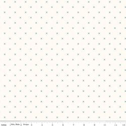 Bee Cross Stitch in Jade on Cloud