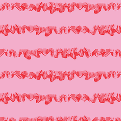 Ruffle Stripe in Anemone Pink