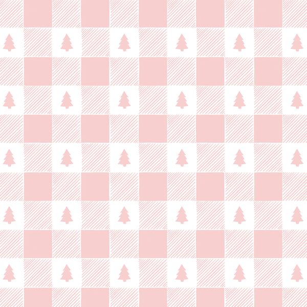 Woodland Check in Peppermint Pink