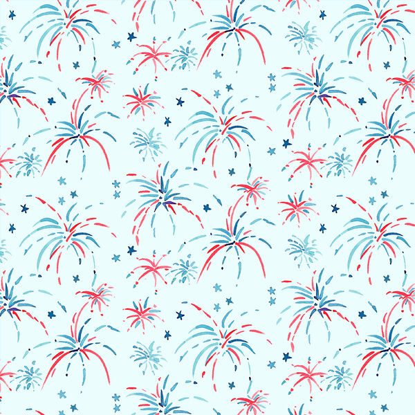 Fireworks in Air Blue