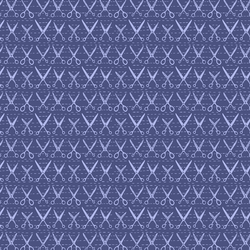 Scissors Silhouette in Navy Blue