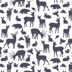 Forest Friends in Ink on White