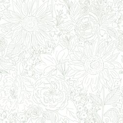Paperie in Sage Leaf on White