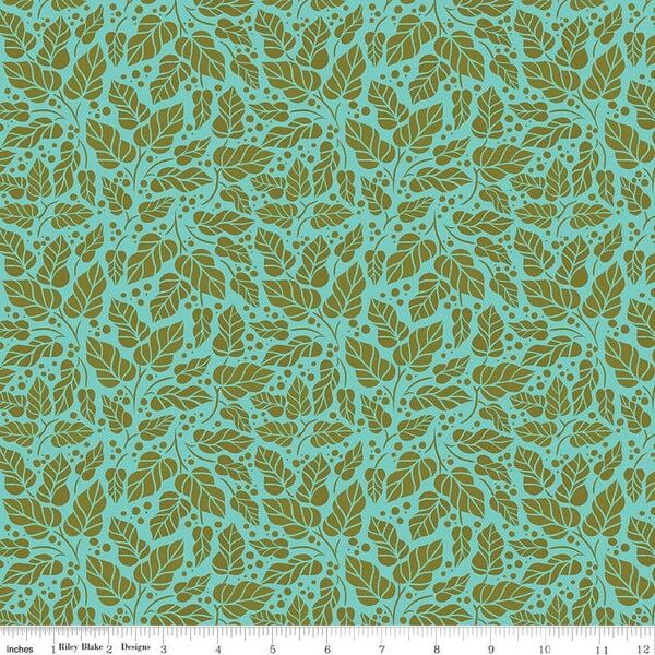 Leaves in Aqua