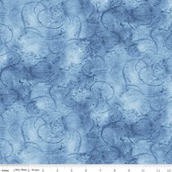 Painter's Watercolor Swirl in Sky Blue