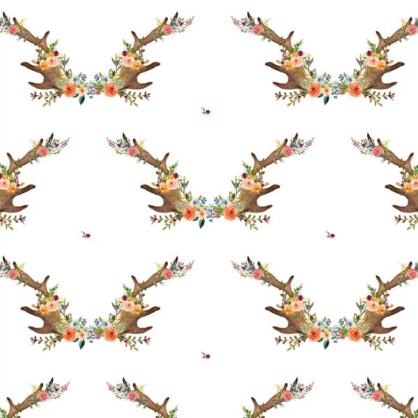 Large Meadow Horns in White