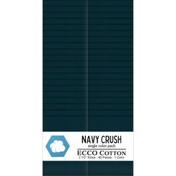 Ecco Cotton 2.5" Strip Roll in Navy Crush