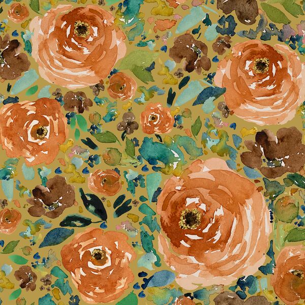 Copper Roses in Gold Glow