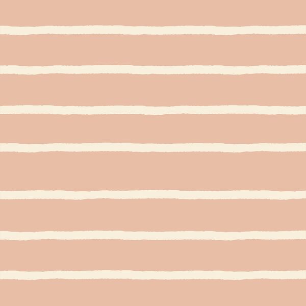 Stripe in Cream on Pink