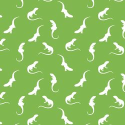 Iguana Silhouette in Greenery