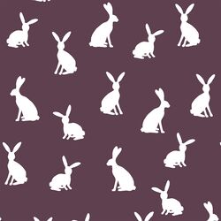 Cottontail Silhouette in Raisin