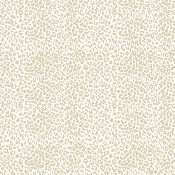Small Leopard in Soft Taupe on White