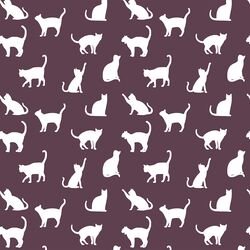 Cat Silhouette in Raisin