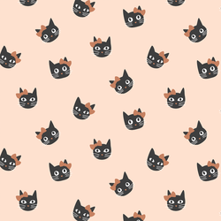 Fancy Cats in Shell Pink