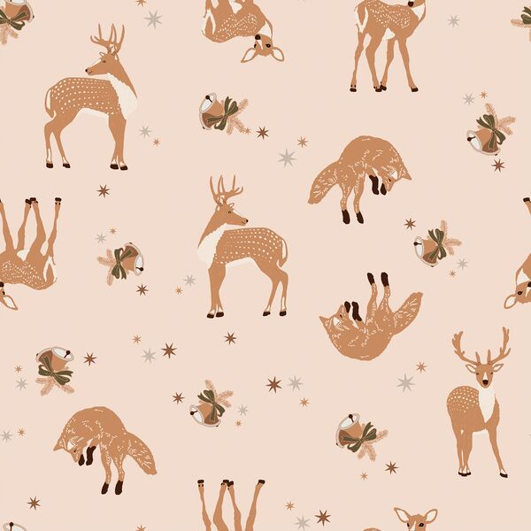 Deer and Fox in Pink