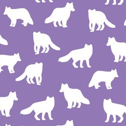 Fox Silhouette in Amethyst