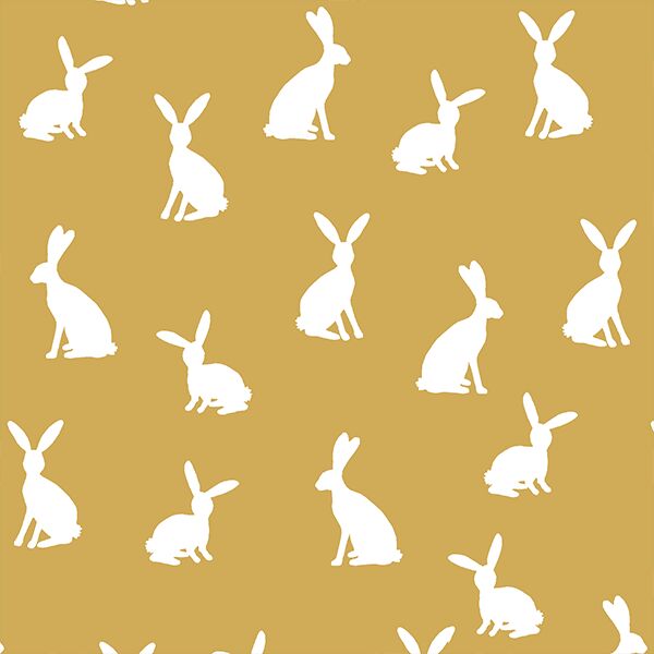 Cottontail Silhouette in Straw
