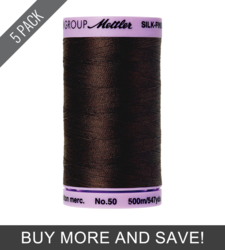 Black Peppercorn (9104-1382) - Silk Finish Cotton 50wt - 547 Yards (5 Pack)
